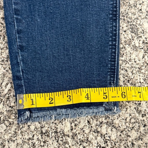 Seven7 High Rise Ankle Skinny jeans size 12 stretch raw hem - Picture 11 of 13